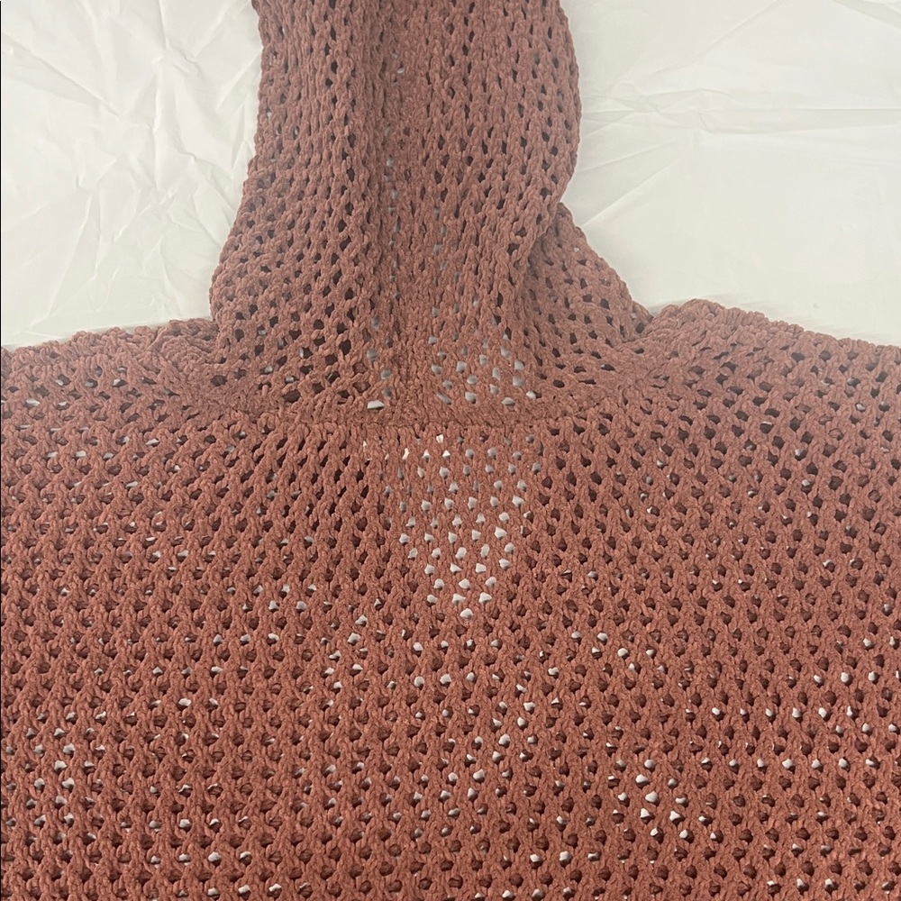Maurices Plus Size 3X Crochet Knit Hoodie Boho Beach Coverup - Picture 3 of 7